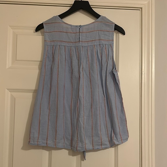 Old Navy Light Blue Striped Tank Top - Picture 3 of 3